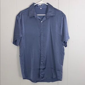 Casual Button Down Shirt in Blue